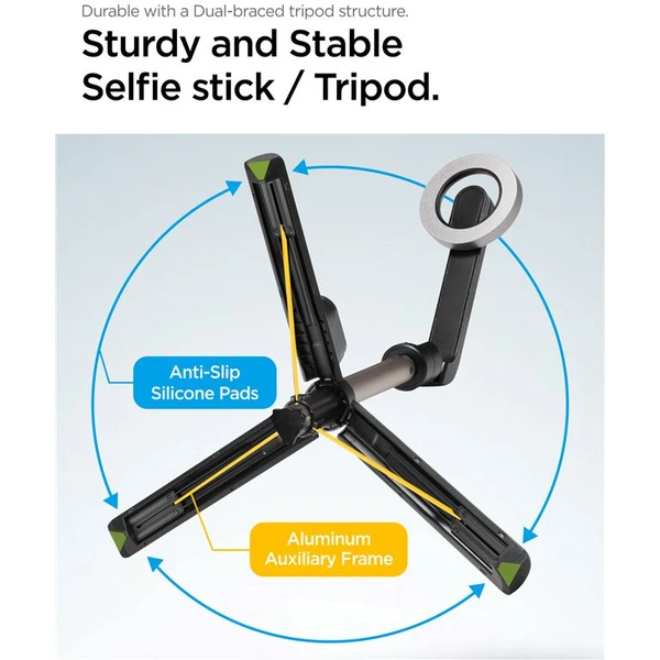Spigen MagSafe Tripod Selfie Stick černá - Držáky - Obrázek 3JA1000P01