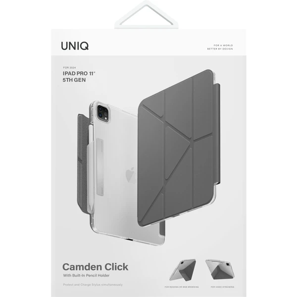 UNIQ Camden Click pouzdro iPad Pro 11" (2025) šedé - Pouzdra - Obrázek 3JD5000O01