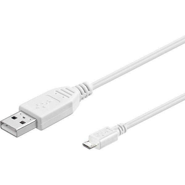 PremiumCord ku2m3fw micro USB 2.0, A-B, 3m, bílý Bílá