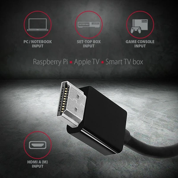 AXAGON HDMI/VGA redukce 0,2m černá - Kabely a redukce - Obrázek 3K7HF00101