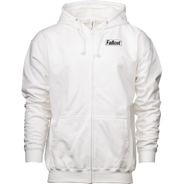 DEVplus Mikina na zip Fallout - Gamble 2XL Bílá