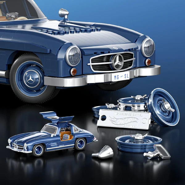 Mattel Brick Shop sestavitelný model Hot Wheels - Mercedes-Benz 300SL (Premium series) - Stavebnice - Obrázek 3MWG000K01
