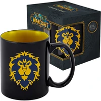Keramický hrnek World of Warcraft Aliance - černý 330 ml (dárkové balení) - Hrnky