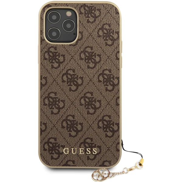 Guess 4G Charms kryt iPhone 12/12 Pro 6.1" hnědý - Pouzdra - Obrázek 3NRN500301