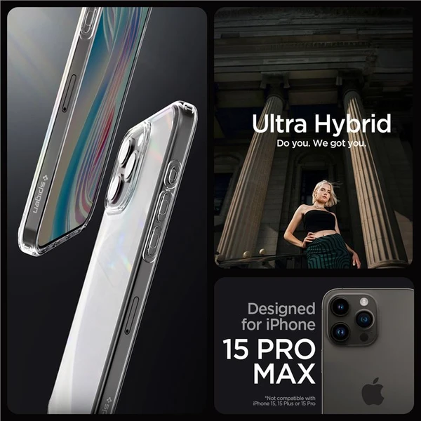 Spigen Ultra Hybrid kryt iPhone 15 Pro Max průhledný - Pouzdra - Obrázek 3NW8000601
