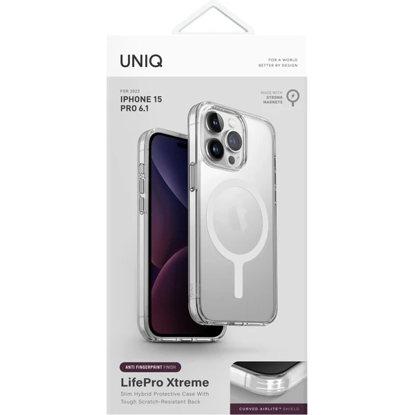 UNIQ LifePro Xtreme MagClick kryt iPhone 15 Pro Dove (čirý) - Pouzdra - Obrázek 3Q69000601