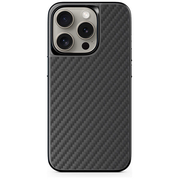 Epico Mag+ Hybrid Carbon Case - MagSafe compatible iPhone 15 Plus - černá Černá