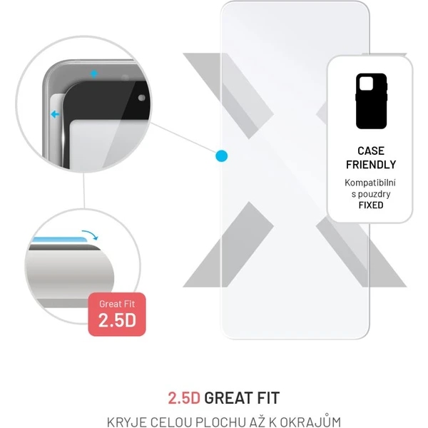 FIXED 2,5D tvrzené sklo Xiaomi Redmi A3/POCO C61 čiré - Ochranné folie a skla - Obrázek 3RA3000J01