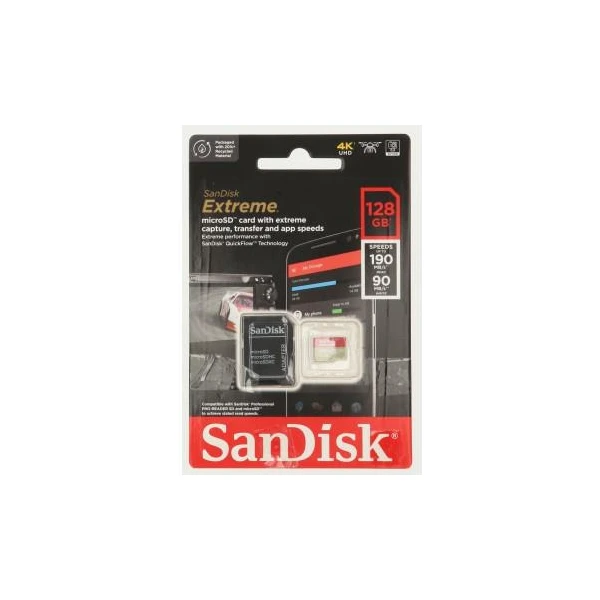 SanDisk Extreme microSDXC 128GB C10 V30 UHS-I U3 + SD Adapter - Paměťové karty - Obrázek 3RV7700301