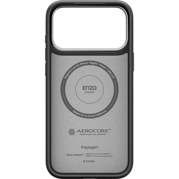 Spigen Enzo Aramid T kryt iPhone 17 Pro Max black/silver - Pouzdra - Obrázek 3SJH000K01