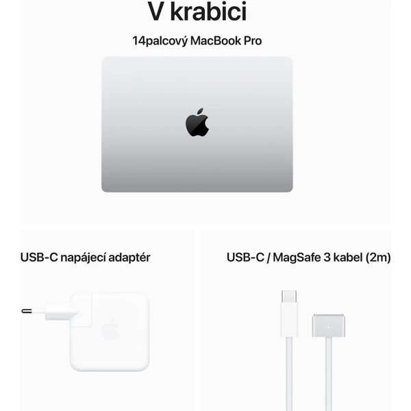 Apple MacBook Pro 14" / M3 / 8GB / 512GB / stříbrný - Notebooky - Obrázek 3UC0000L01