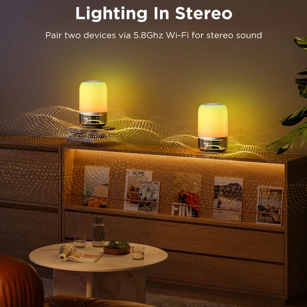Govee Table Lamp 2 RGBW Akumulátorová lampa s reproduktorem - zvuk od JBL - Chytré lampičky - Obrázek 3V3L000K01