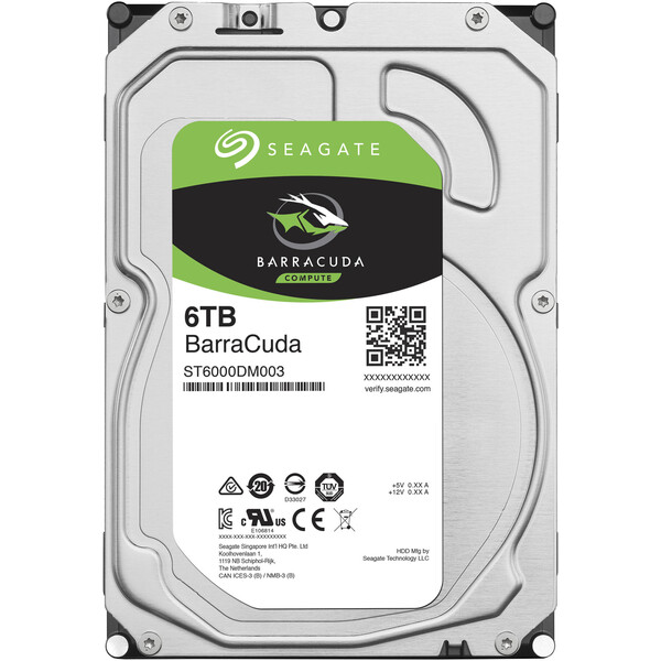 Seagate BarraCuda 6TB, 3,5", SATAIII, 5400rpm, ST6000DM003