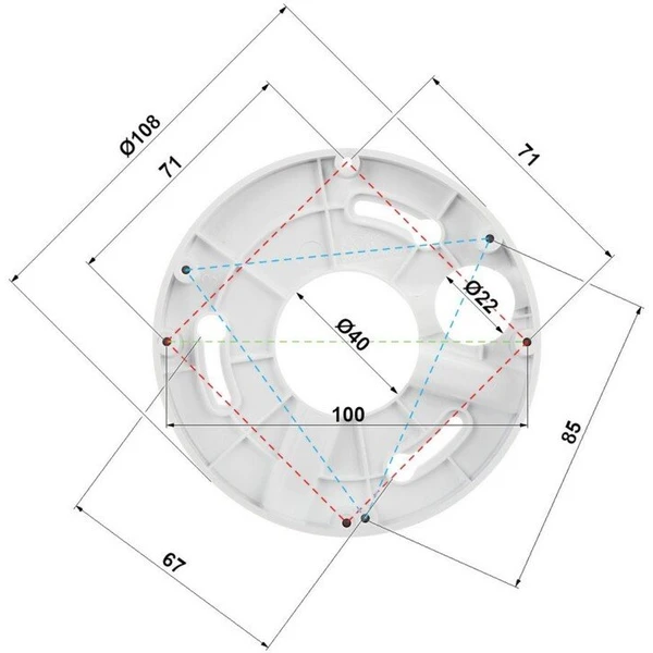 Uniview adaptér pro montáž na strop pro Uniview dome kamery - Držáky - Obrázek 3VVF300401