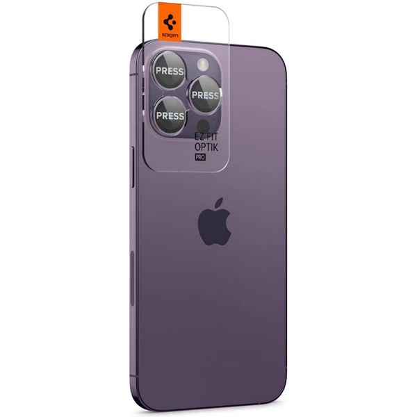Spigen Glass EZ Fit Optik Pro 2 Pack tvrzené sklo na fotoaparát iPhone 14 Pro/iPhone 14 Pro Max fial - Ochranné folie a skla - Obrázek 3W09000601