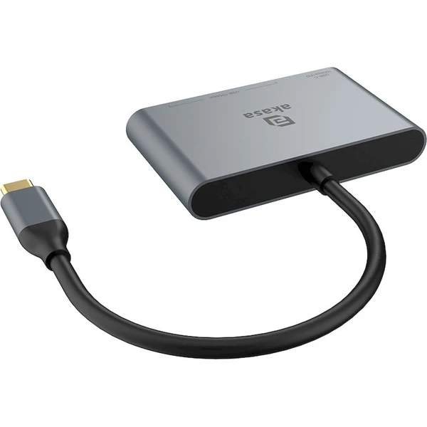AKASA USB-C Hub 4v1 antracitový - USB huby - Obrázek 3WGK000K01