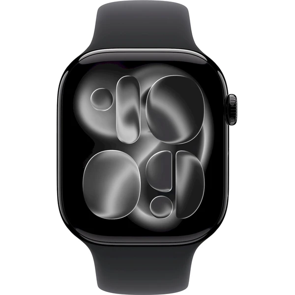 Apple Watch Series 11 Cellular (42mm) Klavírně černý hliník s černým sportovním řemínkem M/L - Chytré hodinky - Obrázek 3WRH000K01