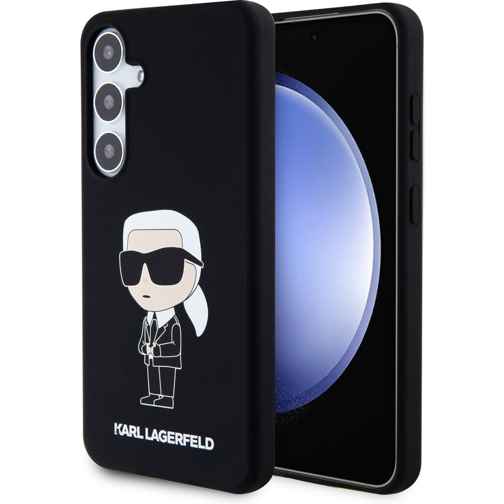 Karl Lagerfeld Liquid Silicone Ikonik NFT kryt pro Samsung Galaxy S24+ černý
