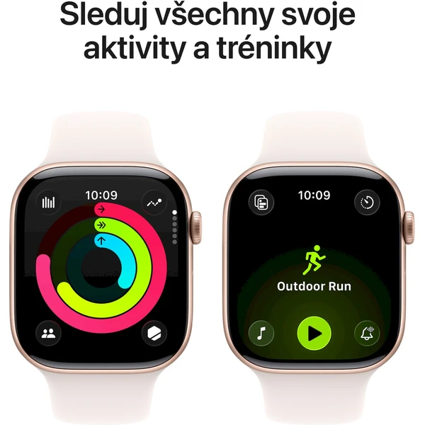Apple Watch Series 11 Cellular (46mm) Zlatý Titan se světle ruměným sportovním řemínkem M/L - Chytré hodinky - Obrázek 3YRH000K01