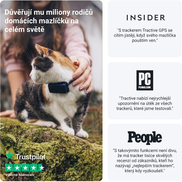 Tractive GPS CAT Mini tracker polohy a aktivity pro kočky tmavě modrý - GPS moduly - Obrázek 3YX2000701