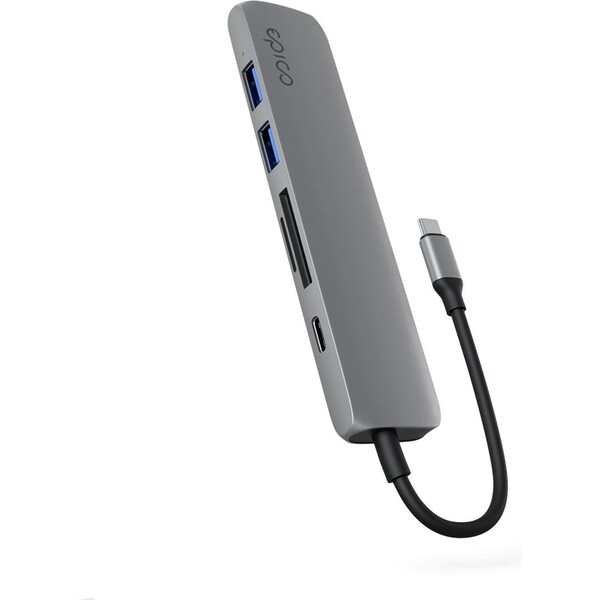 Hliníkový USB-C hub 6v1 Epico s podporou 8K - vesmírně šedý