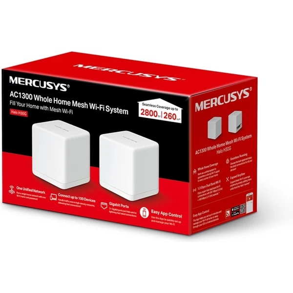 Mercusys Halo H30G mesh systém 2ks bílý - Mesh systémy - Obrázek 3ZQ7300401