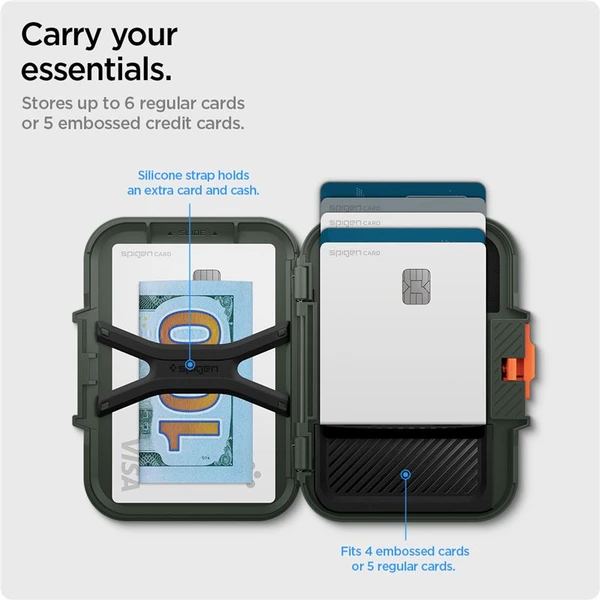 Spigen Lock Fit MagSafe Wallet peněženka tmavě zelená - Peněženky - Obrázek 3a178c52b6034ac39e5dfda999fe1b10