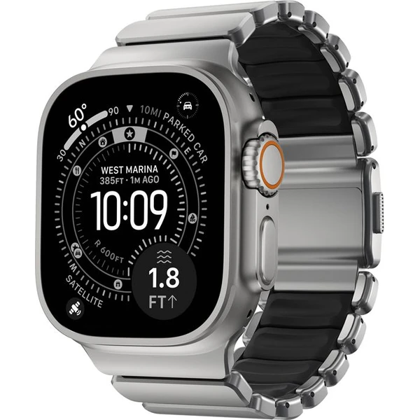 Nomad Stratos Band FKM řemínek Apple Watch 45/46/49mm Natural Titanium/Black - Řemínky - Obrázek 3a29f43cc6134914a86cb590eb66edc0