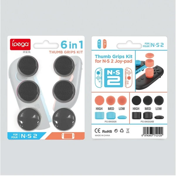 iPega SW2026B silikonové krytky ovládacích páček JoyCon pro Nintendo Switch 2 (6ks) černé - Vychytávky - Obrázek 3a2f358c258d42f0aeaf0eb31b46f0d0