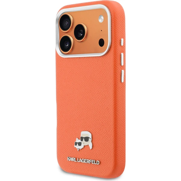 Karl Lagerfeld PU Karl and Choupette Heads Pins MagSafe kryt iPhone 17 Pro Max oranžový - Pouzdra - Obrázek 3a34837d540f43288eb0313161ef58a9