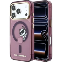 Karl Lagerfeld IML Choupette Peekaboo Magsafe kryt iPhone 18 Pro Max vínový - Pouzdra