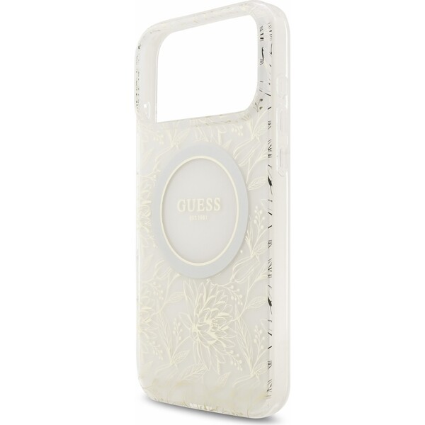 Guess IML Flowers Allover Strap MagSafe kryt iPhone 18 Pro Max bílý - Pouzdra - Obrázek 3a4d8b57c081449e918ebfc70eda8e62