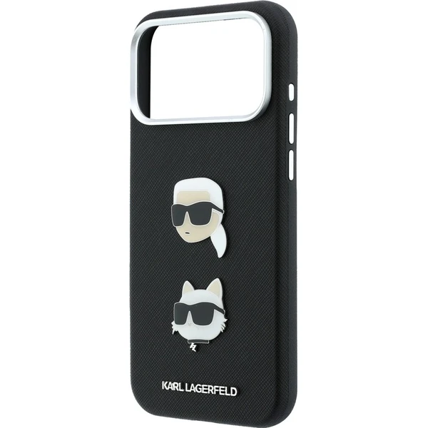 Karl Lagerfeld PU Semi Wrap Saffiano K&CH Heads kryt iPhone 18 Pro Max černý - Pouzdra - Obrázek 3a6534f64da246ceb8d4f670bbf5040f