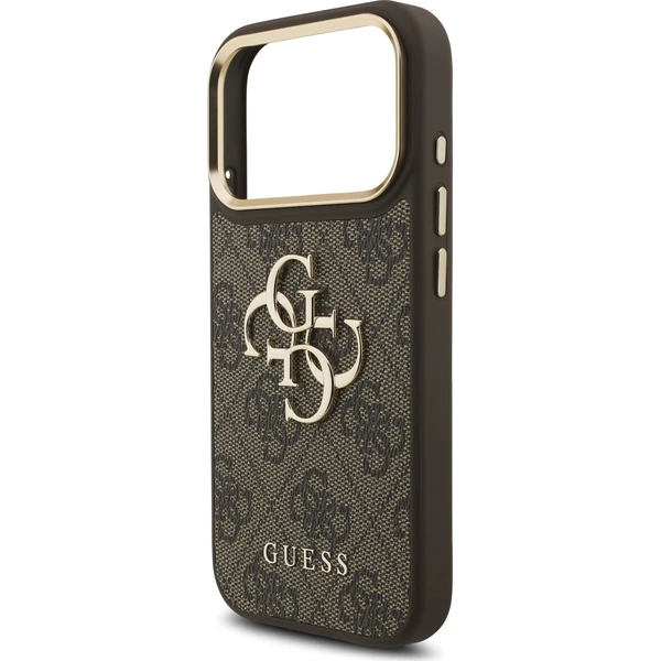 Guess PU Leather 4G Metal Logo Gold Frame kryt iPhone 18 Pro hnědý - Pouzdra - Obrázek 3a9ffaecc8214280b89ba0edc055b1f3