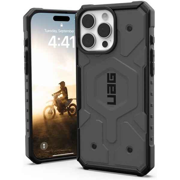 UAG Pathfinder Magsafe kryt iPhone 16 Pro Max stříbrný
