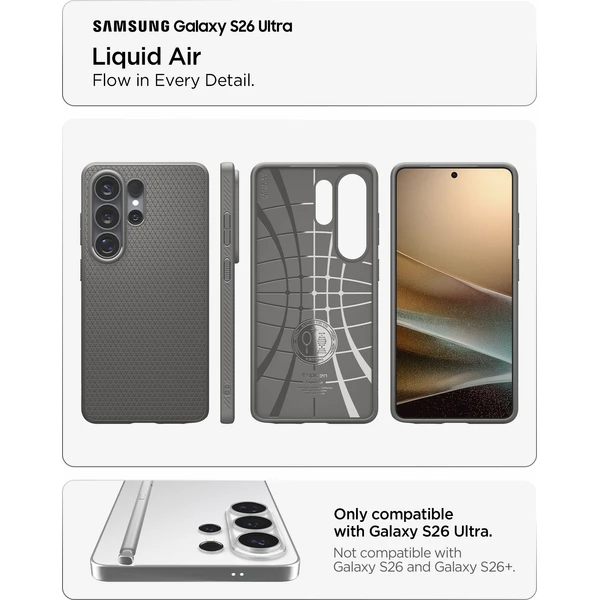 Spigen Liquid Air kryt Samsung Galaxy S26 Ultra šedý - Pouzdra - Obrázek 3adedacdeeb64d4698b4a597e599f1f5