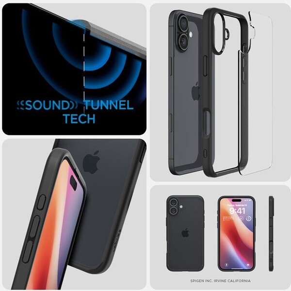 Spigen Ultra Hybrid kryt iPhone 16 matte black - Pouzdra - Obrázek 3ae9df81f69d453589852a75c3348844