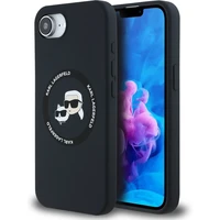 Karl Lagerfeld Liquid Silicone K&CH Heads MagSafe kryt iPhone 17e/16e černý - Pouzdra