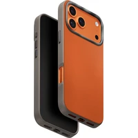 UNIQ Lyden DS Premium Leatherette MagClick MagSafe kryt iPhone 17 Pro Max Flame Orange - Pouzdra
