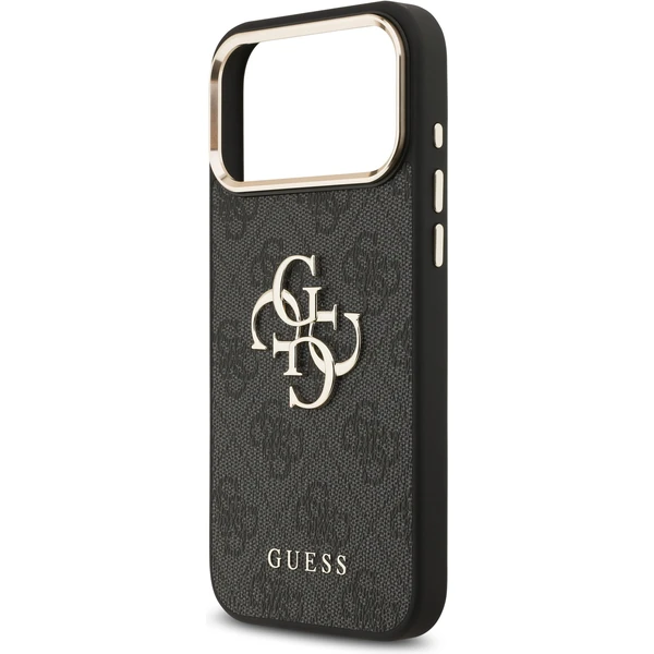 Guess PU Leather 4G Metal Logo Gold Frame MagSafe kryt iPhone 17 Pro Max černý - Pouzdra - Obrázek 3bc252c61b3e4159908b1e4be6f5c6a8