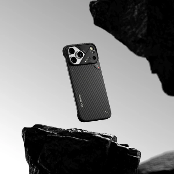 Aulumu A17 Aramid Fiber MagSafe kryt iPhone 17 Pro Max Black - Pouzdra - Obrázek 3bc73c33526e43e78c949efbc829172c