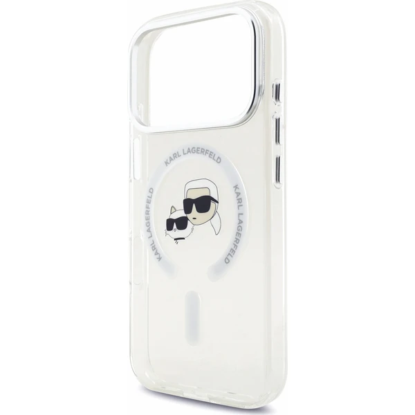 Karl Lagerfeld IML K&CH Heads Metal Frame MagSafe kryt iPhone 18 Pro bílý - Pouzdra - Obrázek 3bcc984a35b8455fbb45772ed46f8780