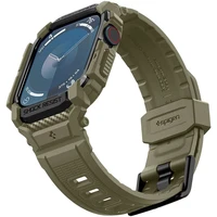 Spigen Rugged Armor Pro řemínek s pouzdrem Apple Watch 10/11 (46mm) zelený - Řemínky