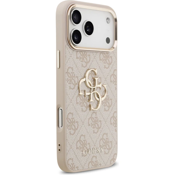 Guess PU Leather 4G Metal Logo Gold Frame MagSafe kryt iPhone 17 Pro Max růžový - Pouzdra - Obrázek 3c0890d262a144c08c4bd215075ef532