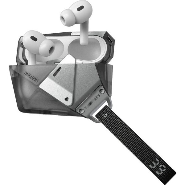 Aulumu A39 Geometric Case pouzdro AirPods Pro 3 Translucent Gray