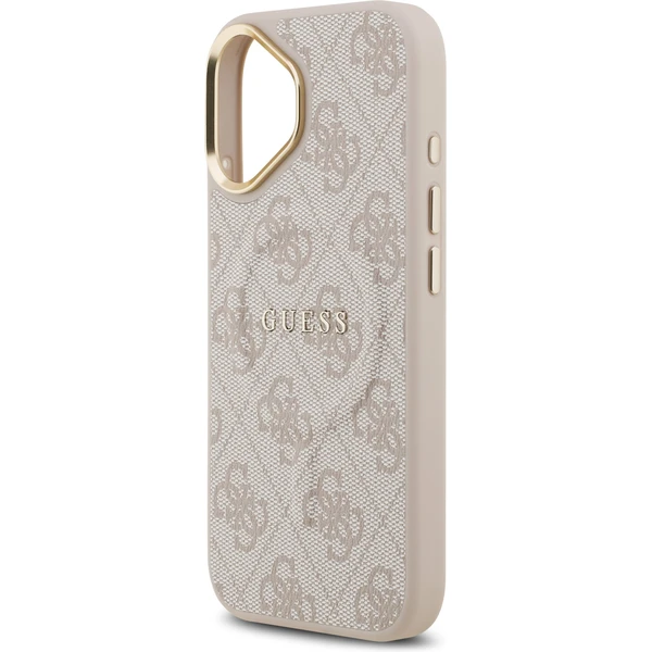 Guess PU Leather 4G Gold Frame MagSafe kryt iPhone 17 růžový - Pouzdra - Obrázek 3c2d143d4cf74a44b47dfc6aa7c0a1e1