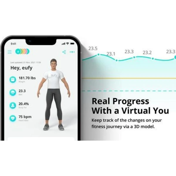 Anker eufy P2 Pro chytrá osobní váha černá - Chytré váhy - Obrázek 3c3eca46b8d34c4fa8f872fa7cc7b6fe