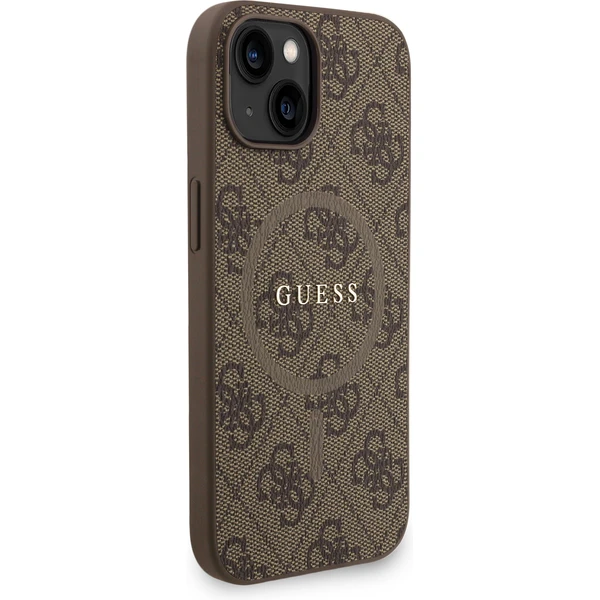 Guess PU Leather 4G Colored Ring Strap MagSafe kryt iPhone 15 hnědý - Pouzdra - Obrázek 3c78ba53a554498a9b18601c0dbf8cc1
