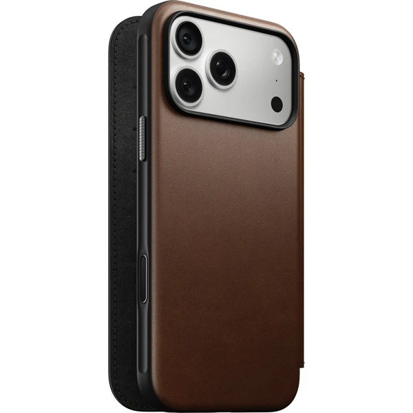 Nomad Modern Leather Folio MagSafe kožené pouzdro iPhone 17 Pro Max/18 Pro Max Brown - Pouzdra - Obrázek 3caab4e6a096470ca5e317d0a384e51f