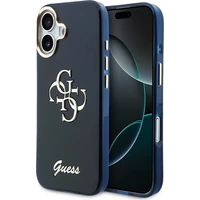 Guess IML 4G Script Metal Logo kryt iPhone 17 modrý - Pouzdra